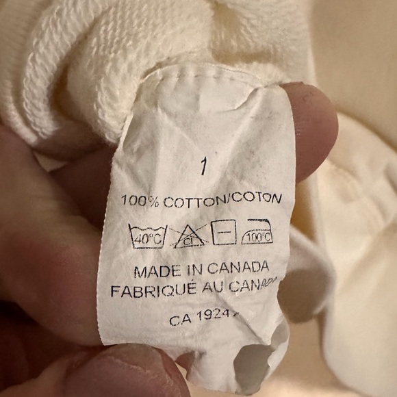 TKEES | NWOT! Core Hoodie Size: Cream White Size: 1 - Picture 5 of 6